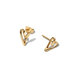 Pandora Organically Shaped Heart Stud Earrings Pandora Organically Shaped Heart Stud Earrings