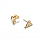 Pandora Organically Shaped Heart Stud Earrings Pandora Organically Shaped Heart Stud Earrings