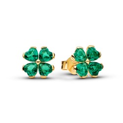 Pandora Green Lucky Clover Stud Earrings Pandora Green Lucky Clover Stud Earrings