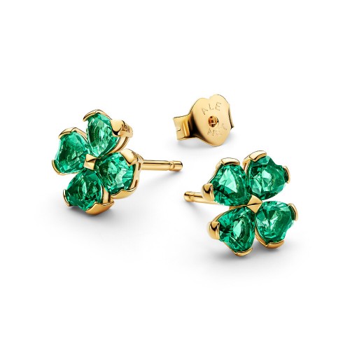 Pandora Green Lucky Clover Stud Earrings Pandora Green Lucky Clover Stud Earrings