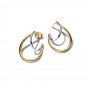 Pandora Organically Shaped Two-Tone Double Hoop Earrings Pandora Organically Shaped Two-Tone Double Hoop Earrings