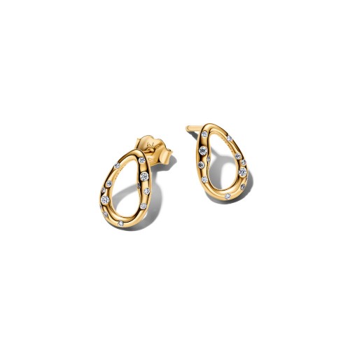 Pandora Organically Shaped Stone-Set Oval Stud Earrings Pandora Organically Shaped Stone-Set Oval Stud Earrings