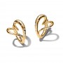 Pandora Organically Shaped Stone-Set Heart Hoop Earrings Pandora Organically Shaped Stone-Set Heart Hoop Earrings