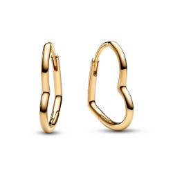 Pandora Asymmetrical Heart Hoop Earrings