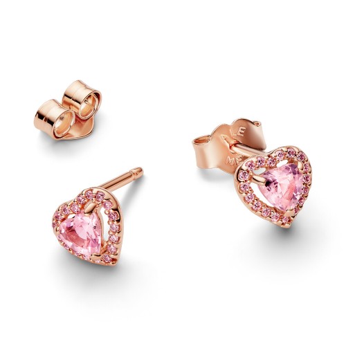 Pandora Pink Elevated Heart Stud Earrings Pandora Pink Elevated Heart Stud Earrings