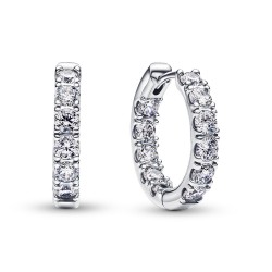 Pandora Sparkling Row Eternity Hoop Earrings Pandora Sparkling Row Eternity Hoop Earrings
