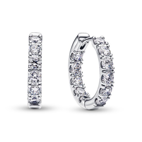 Pandora Sparkling Row Eternity Hoop Earrings Pandora Sparkling Row Eternity Hoop Earrings