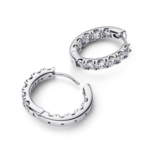 Pandora Sparkling Row Eternity Hoop Earrings Pandora Sparkling Row Eternity Hoop Earrings