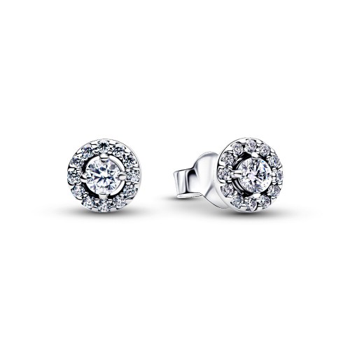 Pandora Round Pavé Halo Stud Earrings Pandora Round Pavé Halo Stud Earrings