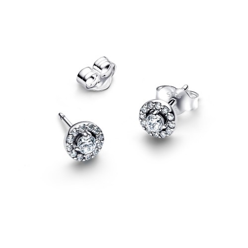 Pandora Round Pavé Halo Stud Earrings Pandora Round Pavé Halo Stud Earrings