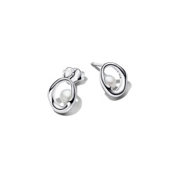 Pandora Organically Shaped Oval & Treated Freshwater Cultured Pearl Stud Earrings Pandora Organically Shaped Oval & Treated Freshwater Cultured Pearl Stud Earrings
