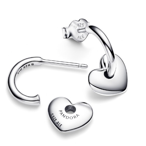 Pandora Heart Open Hoop Earrings