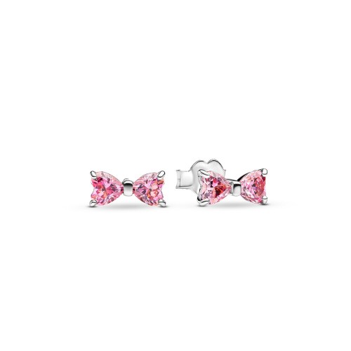Pandora Sparkling Pink Bow Stud Earrings Pandora Sparkling Pink Bow Stud Earrings