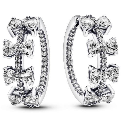 Pandora Sparkling Bow Row Hoop Earrings Pandora Sparkling Bow Row Hoop Earrings