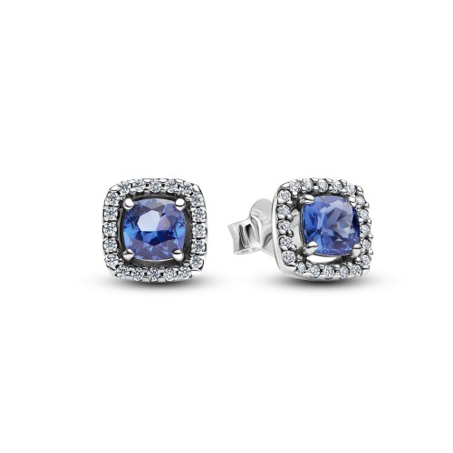 Pandora Sparkling Square Blue Halo Stud Earrings Pandora Sparkling Square Blue Halo Stud Earrings