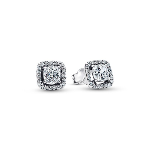 Pandora Square Halo Stud Earrings Pandora Square Halo Stud Earrings