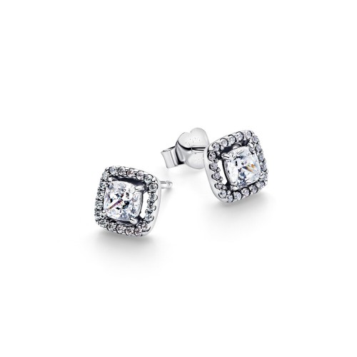 Pandora Square Halo Stud Earrings Pandora Square Halo Stud Earrings