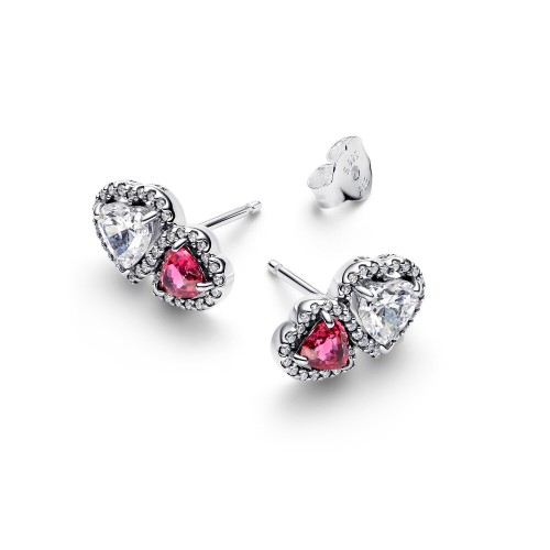 Pandora Halo Hearts Stud Earrings Pandora Halo Hearts Stud Earrings