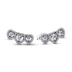 Pandora Halo Heart Trilogy Stud Earrings Pandora Halo Heart Trilogy Stud Earrings