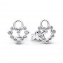 Pandora Sparkling Heart Padlock Stud Earrings Pandora Sparkling Heart Padlock Stud Earrings