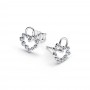 Pandora Sparkling Heart Padlock Stud Earrings Pandora Sparkling Heart Padlock Stud Earrings