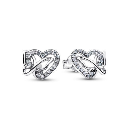 Pandora Entwined Heart & Butterfly Stud Earrings Pandora Entwined Heart & Butterfly Stud Earrings