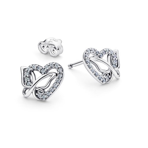 Pandora Entwined Heart & Butterfly Stud Earrings Pandora Entwined Heart & Butterfly Stud Earrings