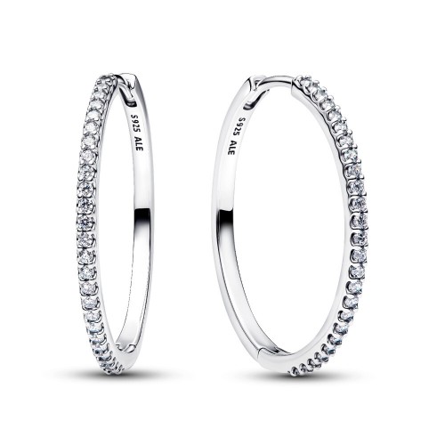 Pandora Sparkling Hoop Earrings Pandora Sparkling Hoop Earrings