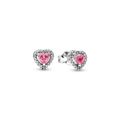 Pandora Elevated Pink Heart Stud Earrings Pandora Elevated Pink Heart Stud Earrings