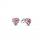Pandora Elevated Pink Heart Stud Earrings Pandora Elevated Pink Heart Stud Earrings