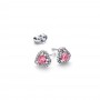 Pandora Elevated Pink Heart Stud Earrings Pandora Elevated Pink Heart Stud Earrings