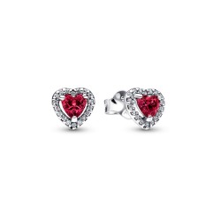 Pandora Elevated Red Heart Stud Earrings Pandora Elevated Red Heart Stud Earrings