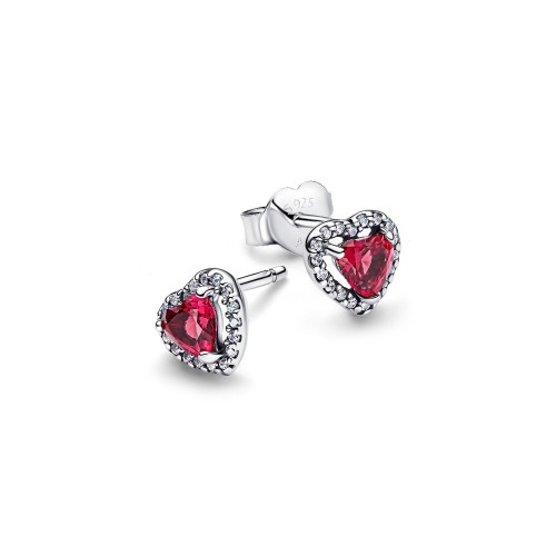 Pandora Elevated Red Heart Stud Earrings Pandora Elevated Red Heart Stud Earrings