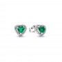 Pandora Elevated Green Heart Stud Earrings Pandora Elevated Green Heart Stud Earrings