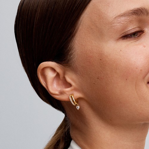Pandora Dangling Heart Hoop Earrings Pandora Dangling Heart Hoop Earrings