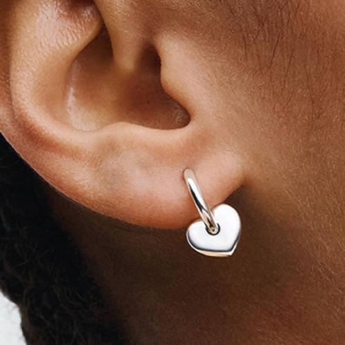 Pandora Heart Open Hoop Earrings