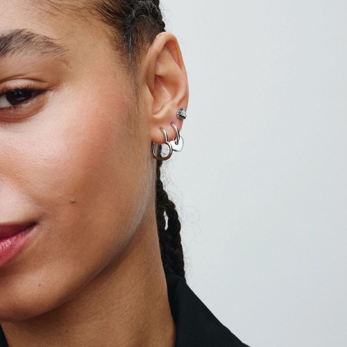 Pandora Heart Open Hoop Earrings