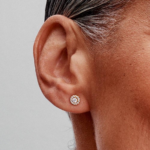 Pandora Round Pavé Halo Stud Earrings Pandora Round Pavé Halo Stud Earrings