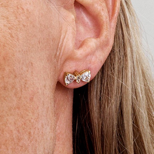 Pandora Sparkling Bow Stud Earrings