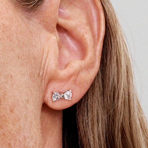 Pandora Sparkling Small Bow Stud Earrings
