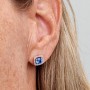 Pandora Sparkling Square Blue Halo Stud Earrings Pandora Sparkling Square Blue Halo Stud Earrings