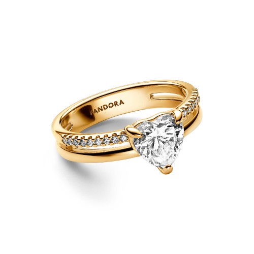 Pandora Double Band Heart Ring Pandora Double Band Heart Ring