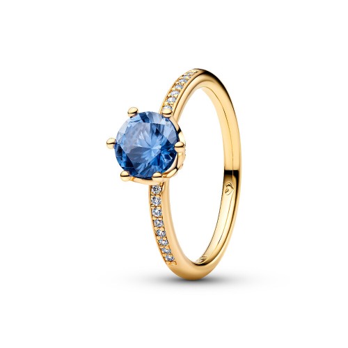 Pandora Blue Sparkling Crown Solitaire Ring Pandora Blue Sparkling Crown Solitaire Ring