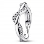 Pandora Sparkling Intertwined Wave Ring Pandora Sparkling Intertwined Wave Ring