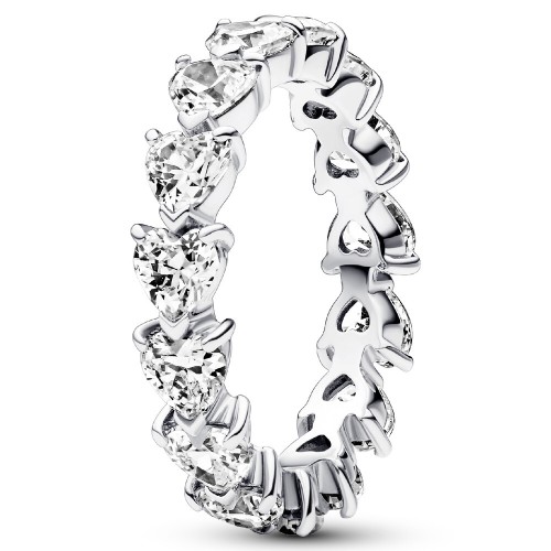 Pandora Band of Clear Hearts Ring Pandora Band of Clear Hearts Ring