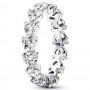 Pandora Band of Clear Hearts Ring Pandora Band of Clear Hearts Ring