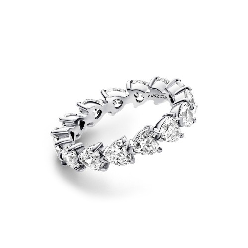 Pandora Band of Clear Hearts Ring Pandora Band of Clear Hearts Ring