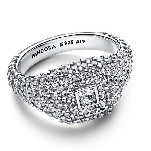 Pandora Pavé Square Cocktail Ring