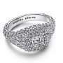 Pandora Pavé Square Cocktail Ring