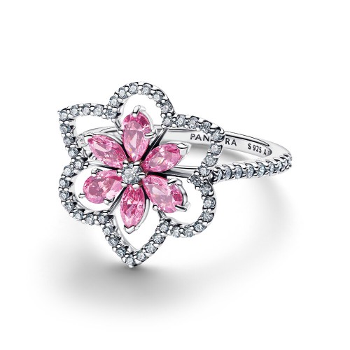 Pandora Double Flower Cocktail Ring